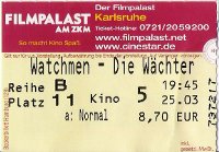 Eintrittskarte Watchmen