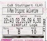 Eintrittskarte zu X-Men: Wolverine